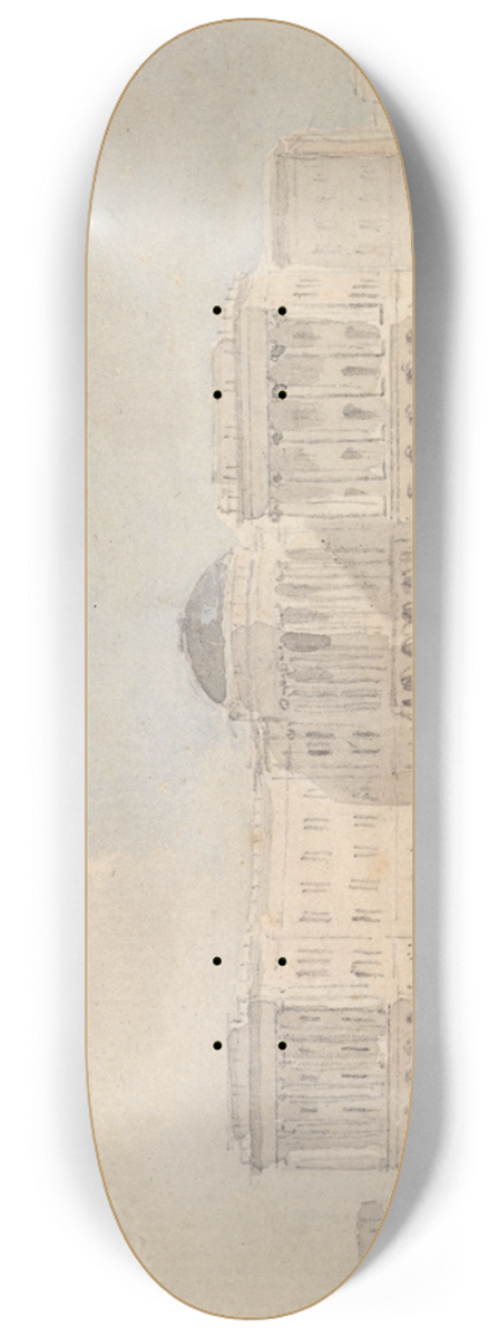 Samuel Davis - New Government House at Calcutta 8.25 inch art skate deck