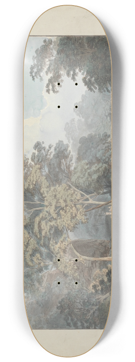 Samuel Davis - Rocky River Scene with Sepoys 8.25 inch art skate deck