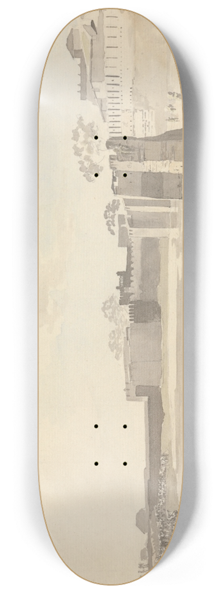 Samuel Davis - The East Gate at Tanjore (S. India) 8.25 inch art skate deck