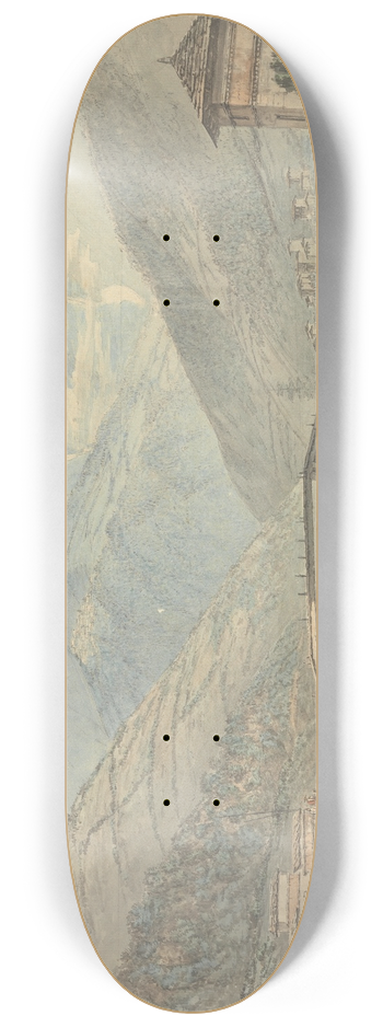 Samuel Davis - View near Tassisudon [Tashicho Dzong] in Bhutan 8.25 inch art skate deck