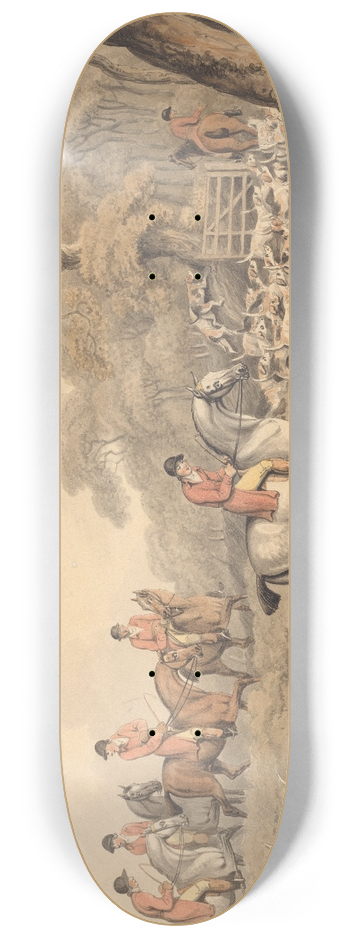 Samuel Howitt - Foxhunting; Going to Cover 8.25 inch art skate deck