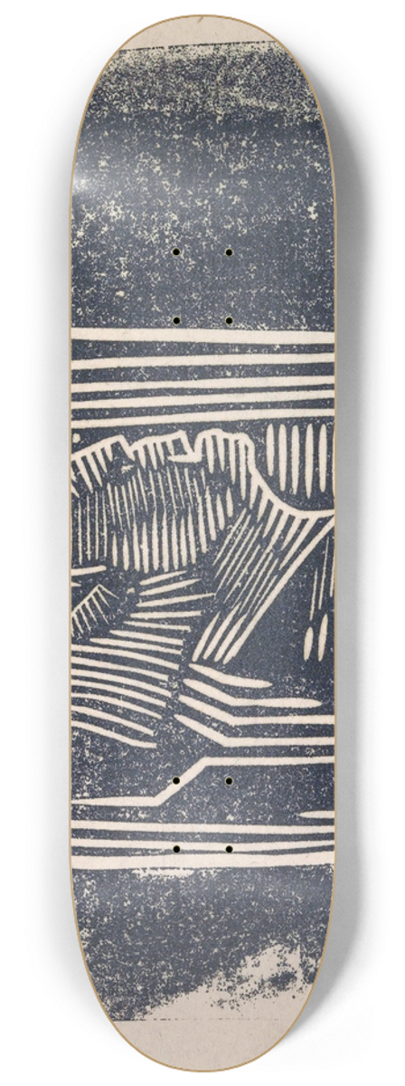 Samuel Jessurun de Mesquita - Fantasiekop; profielkop in arceringen 8.25 inch art skate deck
