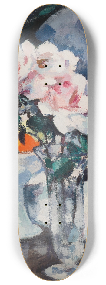 Samuel John Peploe - Pink Roses in a Glass Vase 8.25 inch art skate deck