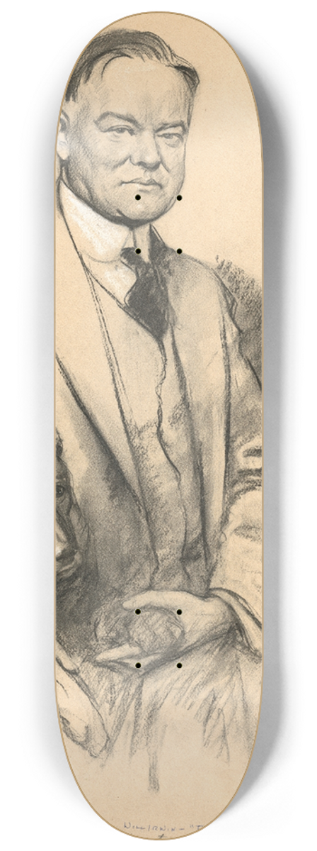 Samuel Johnson Woolf - Herbert Clark Hoover 8.25 inch art skate deck