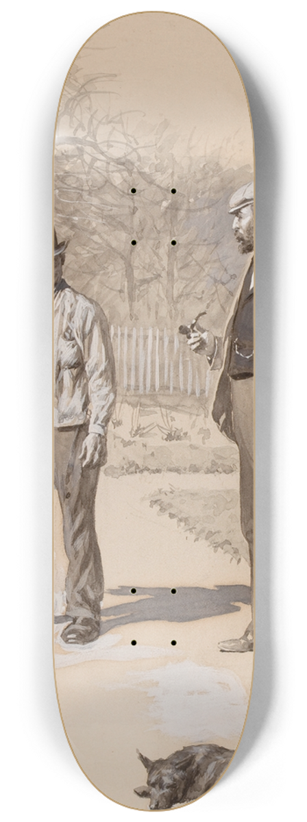 Arthur Burdett Frost - Soliciting For Work 8.25 inch art skate deck