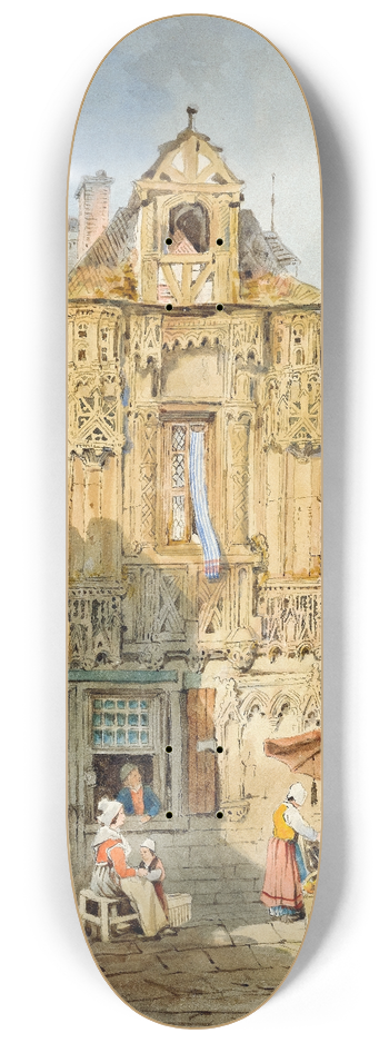 Samuel Prout - Marketplace at Bruges 8.25 inch art skate deck