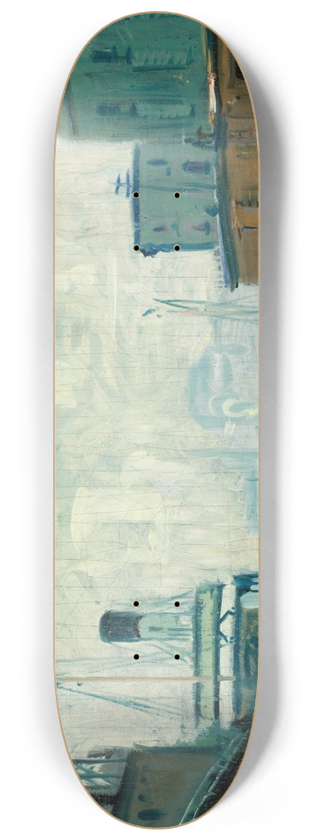 Arthur Clifton Goodwin - Dock Scene, Boston 8.25 inch art skate deck