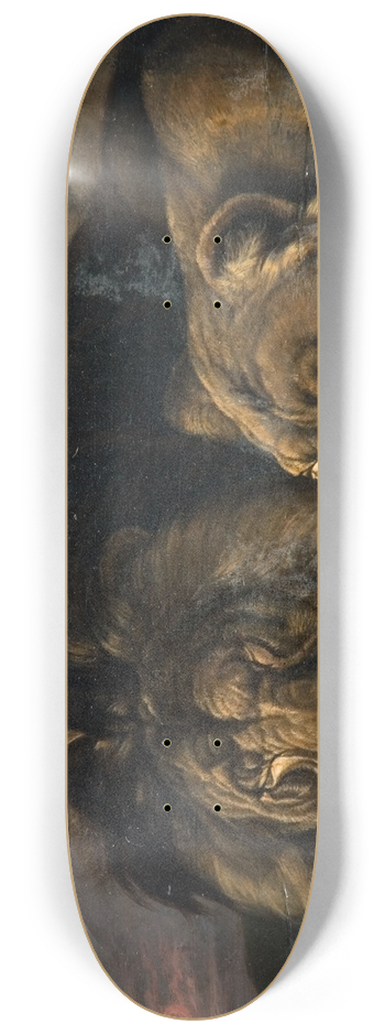 Samuel Raven - Sleeping Lion and Lioness 8.25 inch art skate deck