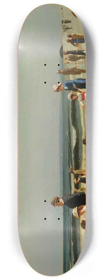 Samuel S. Carr - On the Beach at Coney Island 8.25 inch art skate deck