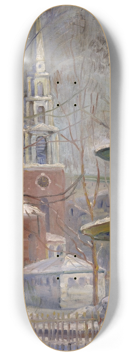 Arthur Clifton Goodwin - Park Street at Boston Commons 8.25 inch art skate deck