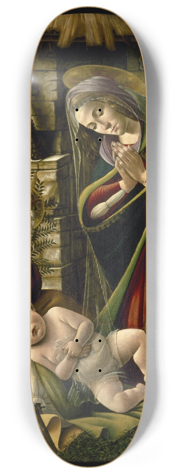 Sandro Botticelli - The Adoration of the Christ Child 8.25 inch art skate deck