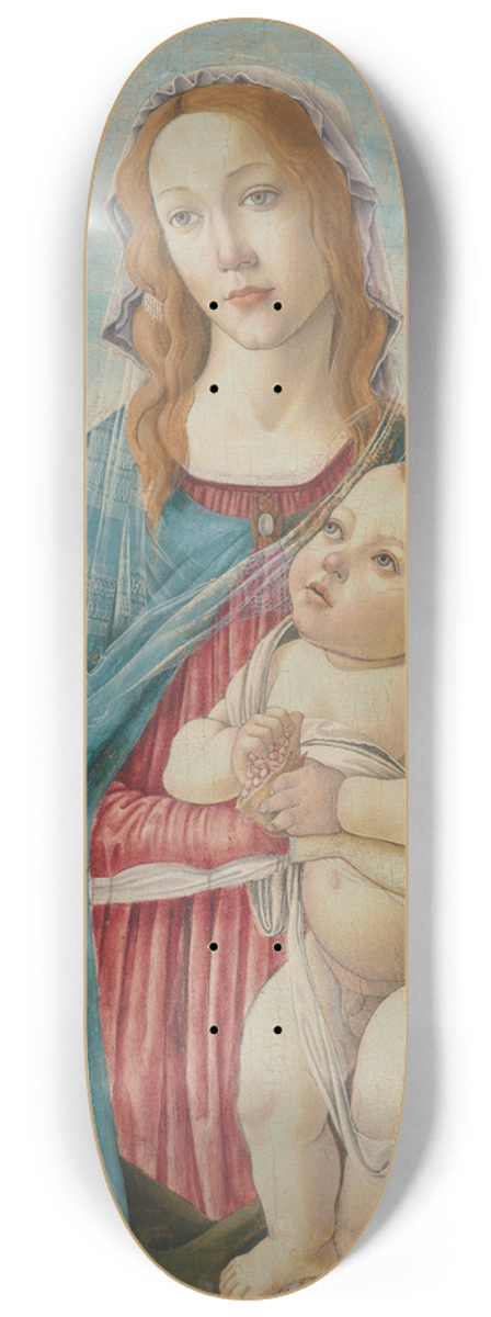 Sandro Botticelli - Virgin andChild 8.25 inch art skate deck