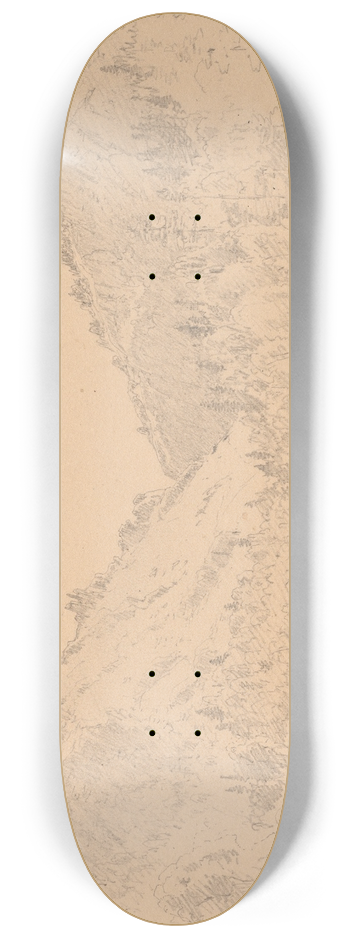 Sanford Robinson Gifford - Sketchbook, page 18: Dixville Notch, Sept. 4, 89 8.25 inch art skate deck