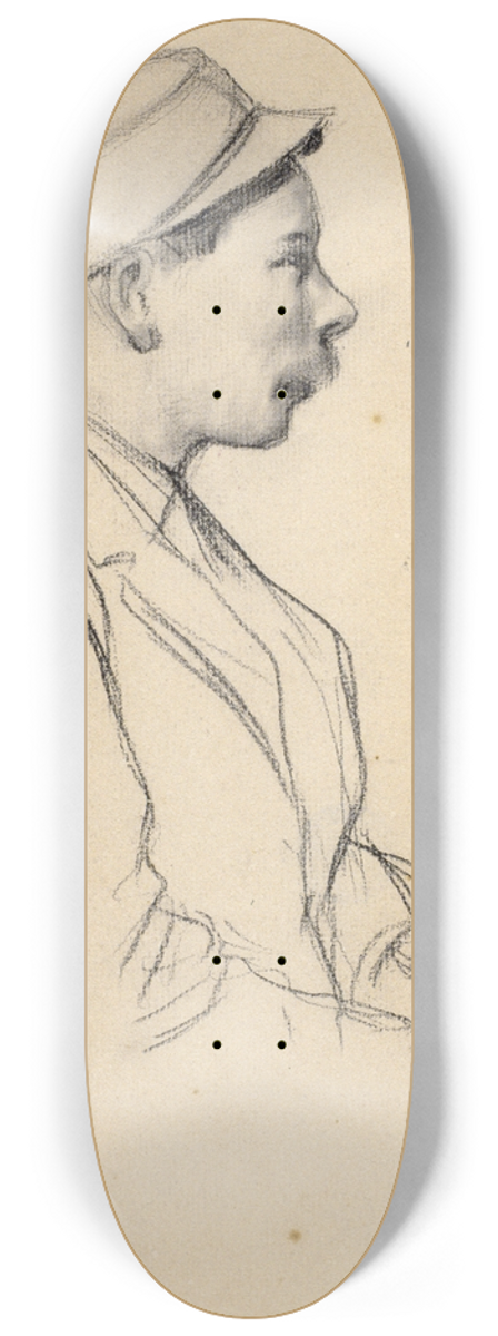 Santiago Rusiol - Portrait of a Man 8.25 inch art skate deck
