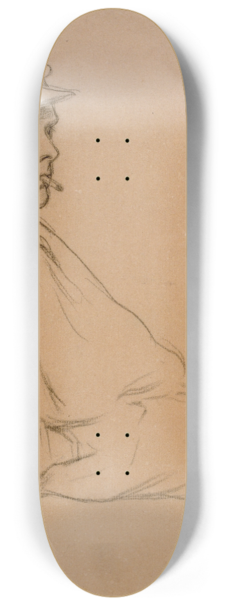 Santiago Rusiol - Portrait of a Man 8.25 inch art skate deck