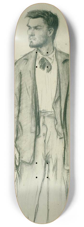 Santiago Rusiol - Portrait of Carles Mani 8.25 inch art skate deck