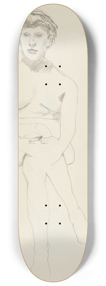 Adolf Sternschuss - akt kobiety siedzcej z zaoonymi nogami 8.25 inch art skate deck