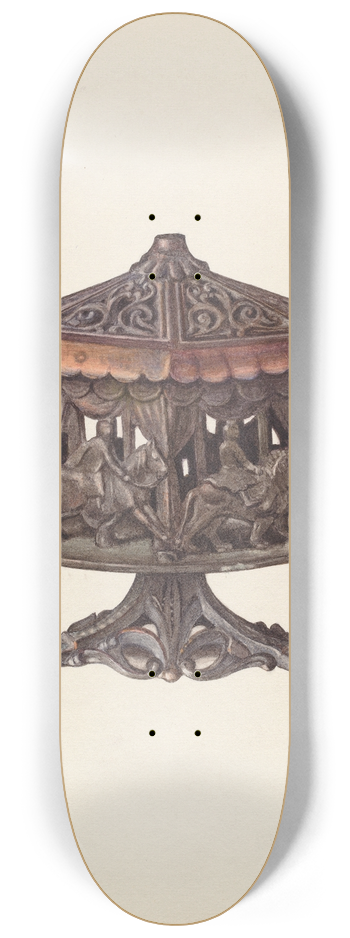 Sarkis Erganian - Cast Iron Bank  Merry go Round 8.25 inch art skate deck