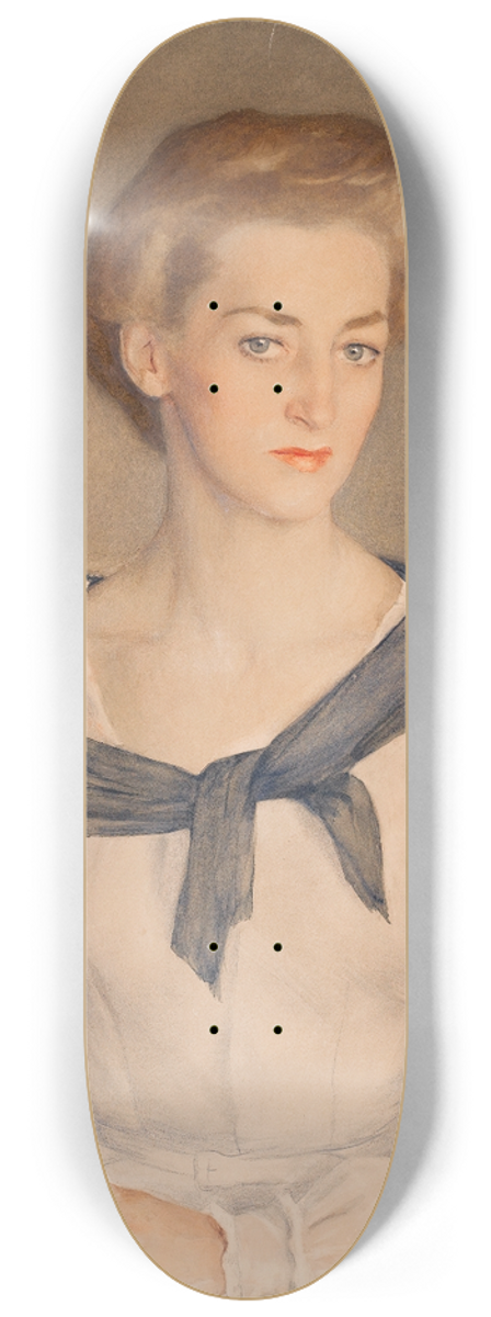Saveli Abramovich Sorin - Portrait of Princess Irina Obolensky 8.25 inch art skate deck