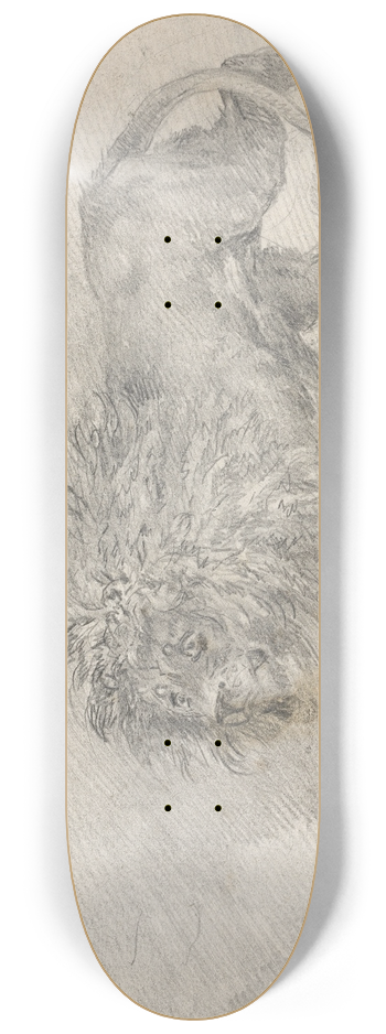 Sawrey Gilpin - Lion Walking in Rocky Landscape 8.25 inch art skate deck