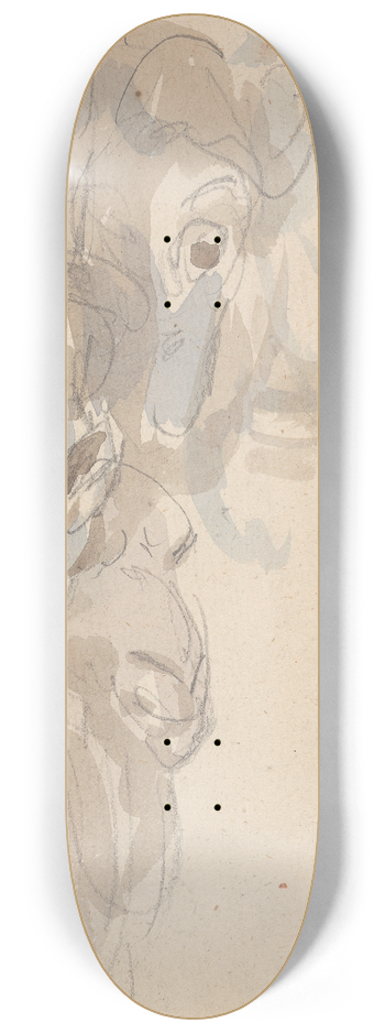 Sawrey Gilpin - Study of a camels head 8.25 inch art skate deck