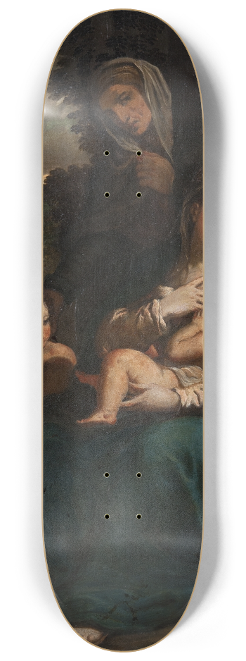 Scarsellino - The Virgin and Child with St Elizabeth and the Infant St John 8.25 inch art skate deck