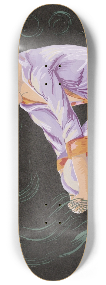 S. Chompr - Zittende vrouw met sigaret 8.25 inch art skate deck
