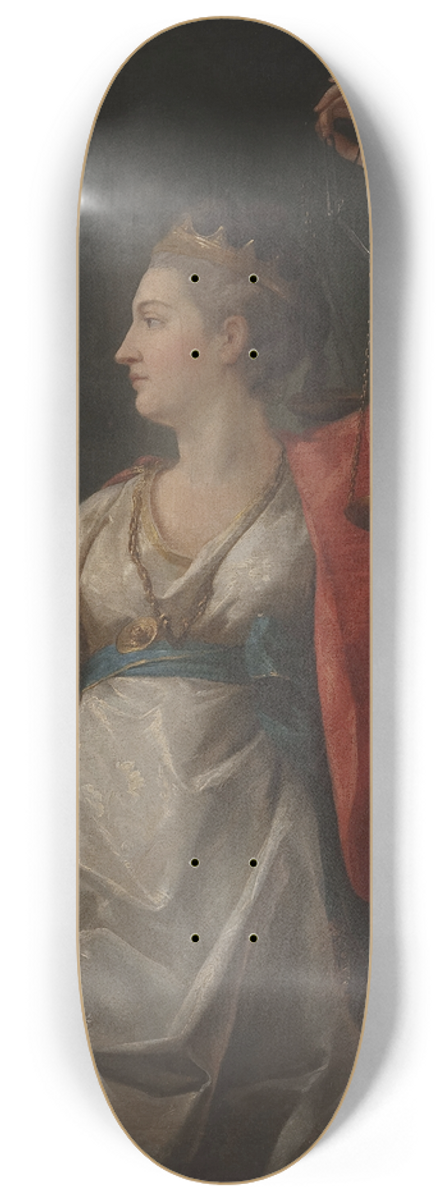 School of Marcello Bacciarelli - Allegory of Justice Themis 8.25 inch art skate deck