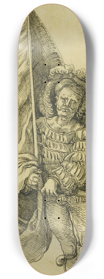 Sebald Beham - A Standard Bearer 8.25 inch art skate deck