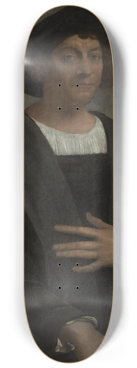Sebastiano del Piombo - Portrait of a Man, Said to be Christopher Columbus (born about 1446, died 1506) 8.25 inch art skate deck