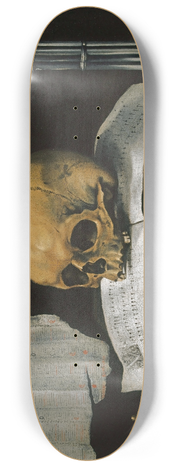 Sebastian Stoskopff - Vanitas Still Life With Skull 8.25 inch art skate deck