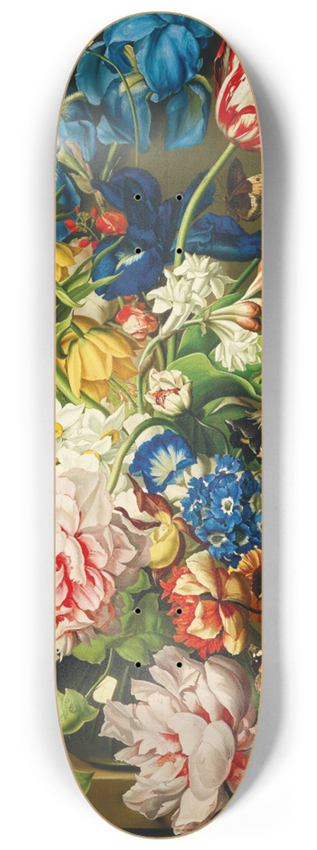 Sebastian Wegmayr - Bouquet of flowers with butterflies 8.25 inch art skate deck