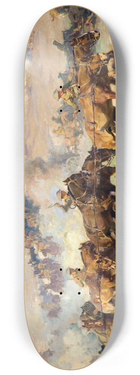 Septimus Power - The Battle Before Villers-Bretonneux, August 8th, 1918 8.25 inch art skate deck