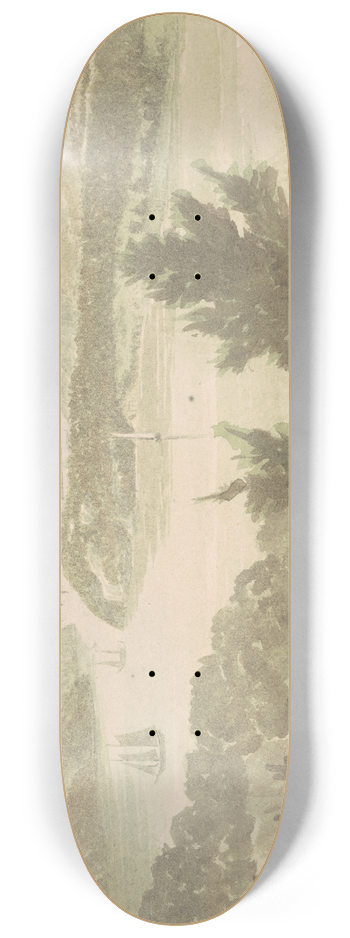 Seth Eastman - View of the North River from the North West Corner of Fort ClintonWest Point 8.25 inch art skate deck
