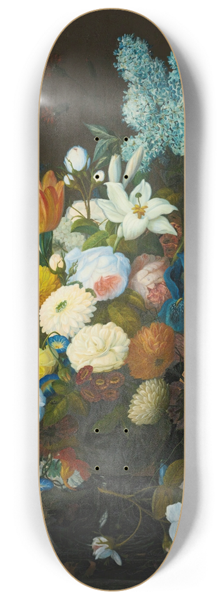 Severin Roesen - Floral Still Life 8.25 inch art skate deck