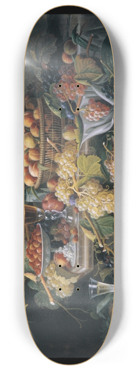 Severin Roesen - Still Life, Fruit 8.25 inch art skate deck