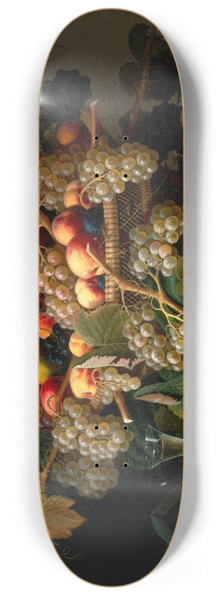 Severin Roesen - Still Life with Fruit 8.25 inch art skate deck