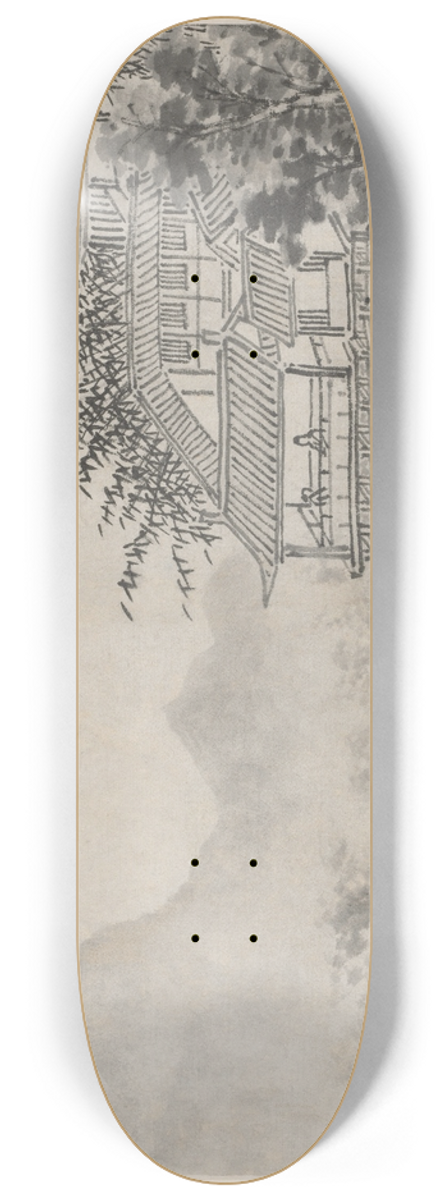 Shen Zhou - The Thousand Acres of Clouds 8.25 inch art skate deck
