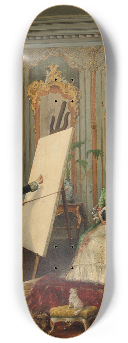 Sigmond Sokolowski - Le peintre peignant son modle 8.25 inch art skate deck