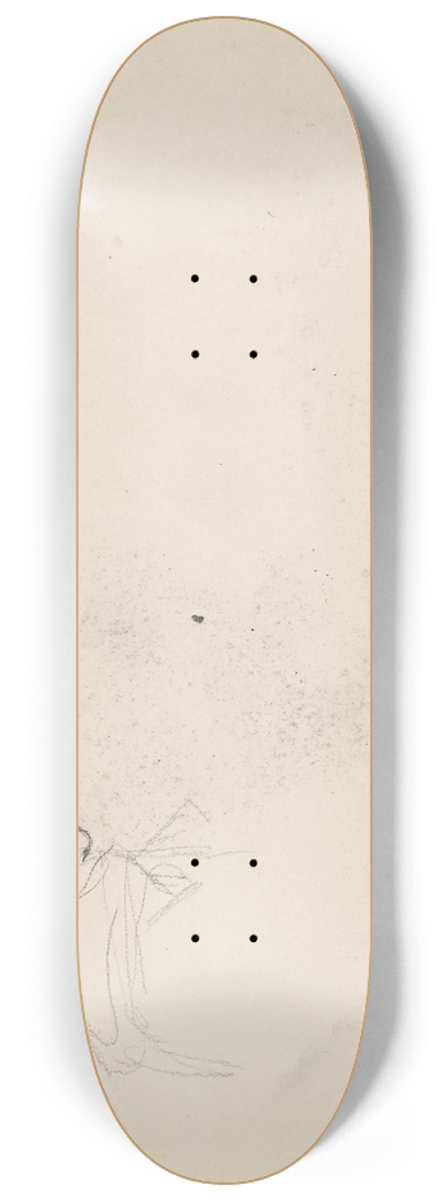 Signe Scheel - Kvinneportrett profil; riss av ansikt 8.25 inch art skate deck