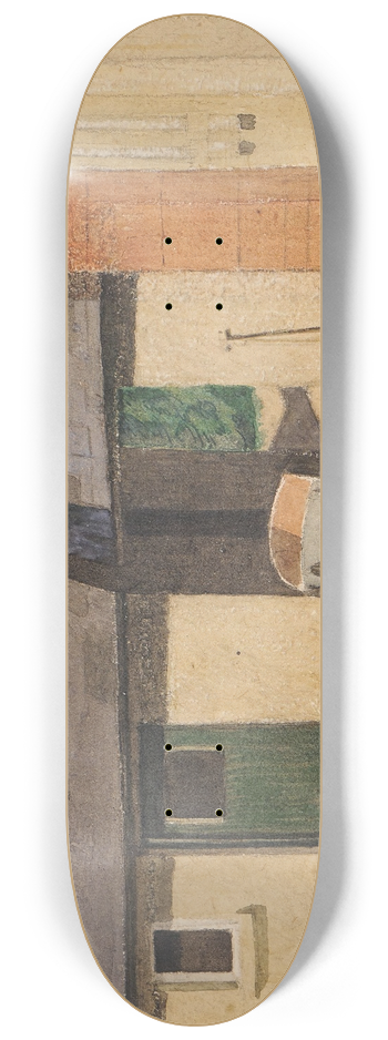 Arthur Joseph Gaskin - The Courtyard, Cartron, Connemara 8.25 inch art skate deck