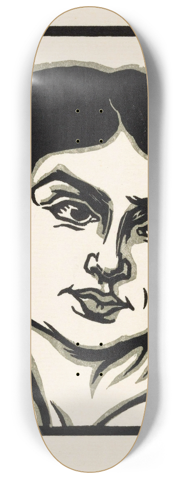 Simon Moulijn - Hoofd van een vrouw 8.25 inch art skate deck