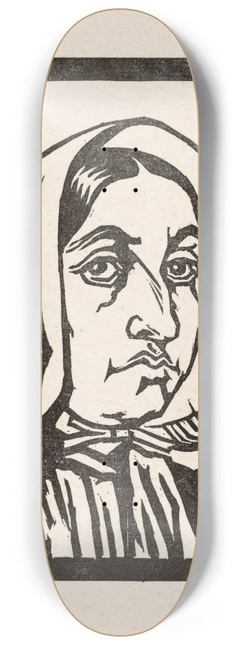 Simon Moulijn - Hoofd van een vrouw met kap 8.25 inch art skate deck