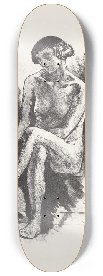 Simon Moulijn - Zittend naaktmodel 8.25 inch art skate deck