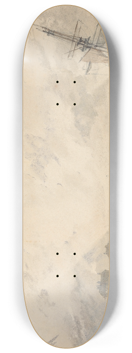 Sir Augustus Wall Callcott - Near St. Malo 8.25 inch art skate deck