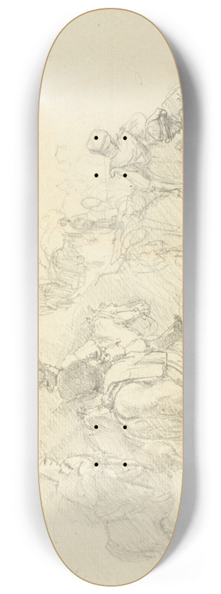 Sir Augustus Wall Callcott - Resting Travelers 8.25 inch art skate deck
