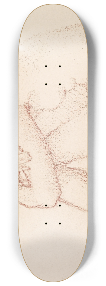 Sir Edward Coley Burne-Jones - Female Nude  Study 8.25 inch art skate deck