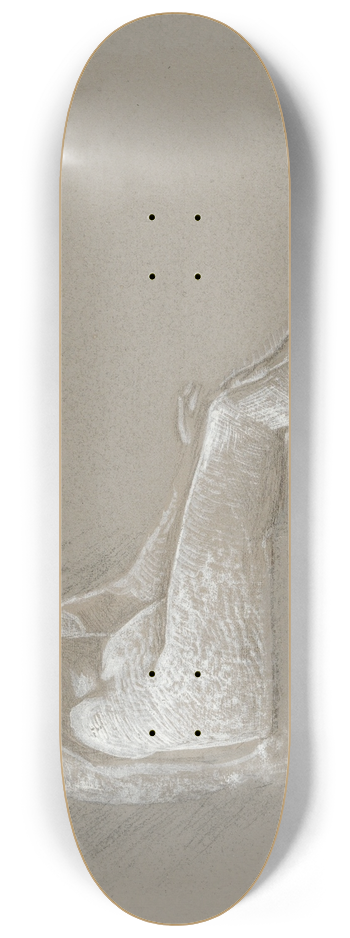 Sir Edward Coley Burne-Jones - Female nude study 8.25 inch art skate deck