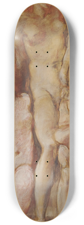 Sir Edward Coley Burne-Jones - Helen Captive in Burning Troy 8.25 inch art skate deck