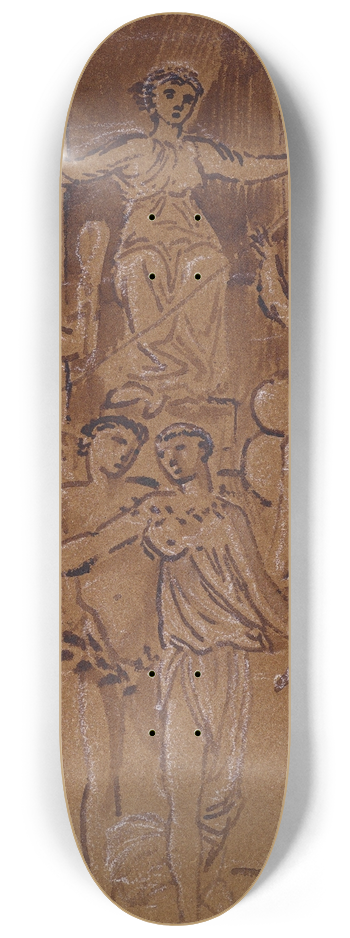 Sir Edward Coley Burne-Jones - The Fates  Composition Study 8.25 inch art skate deck